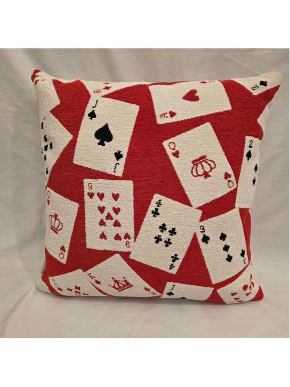 C&C California Home Deck of cards throw pillow 18"×19"